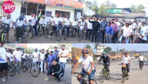 पंतप्रधान मोदी यांच्या 75 वाढदिवसानिमित्त 75 कि. मी सायकल रॅली काढून दिली मानवंदना……